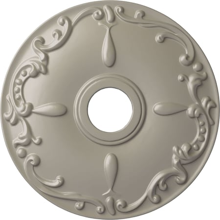 Ekena Millwork Kent Ceiling Medallion (Fits Canopies up to 5"), Hnd-Painted Pearl White, 18"OD x 3 1/2"ID x 1 1/4"P CM18KEPWS